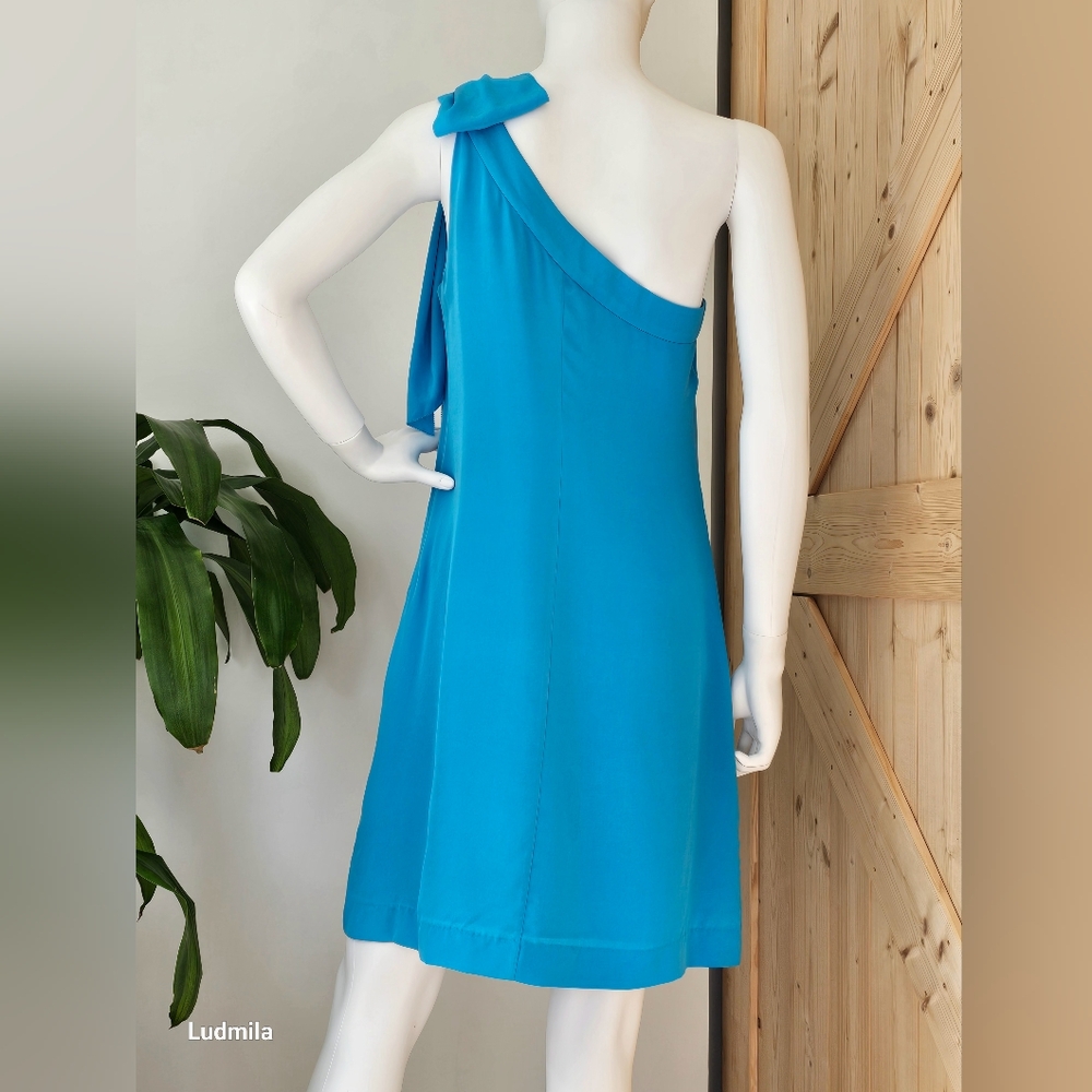 BANANA REPUBLIC Trina Turk Collection 2012 Size 4 100% Silk Light Blue‎ Dress - Picture 10 of 10